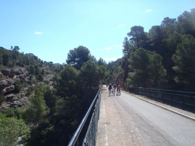 Sobre el puente en bici
